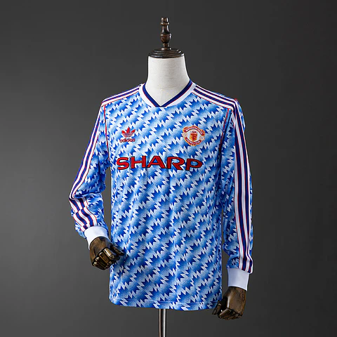 1990-92 Manchester United Away Long Sleeve Jersey