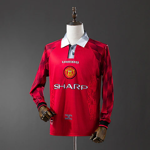 1996-98 Manchester United Home Long Sleeve Jersey