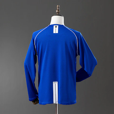 2007-08 Manchester United Blue Goalkeeper Long Sleeve Jersey