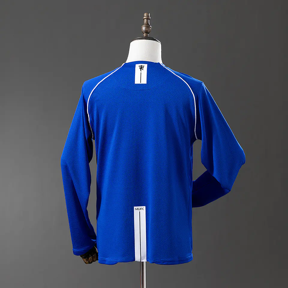 2007-08 Manchester United Blue Goalkeeper Long Sleeve Jersey 2