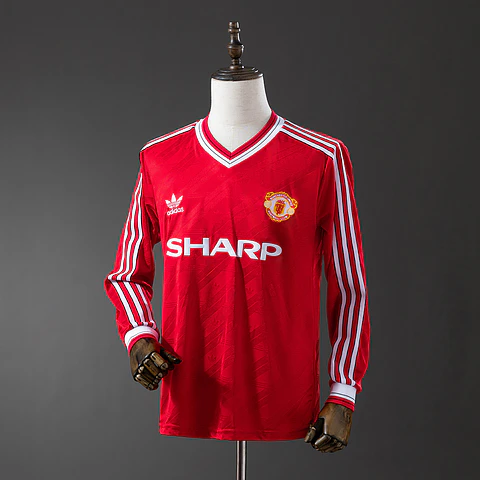 1986-88 Manchester United Home Long Sleeve Jersey