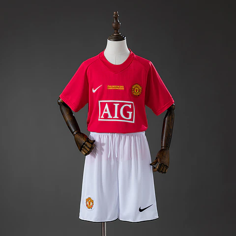 2007-08 Manchester United Home Kids Kit