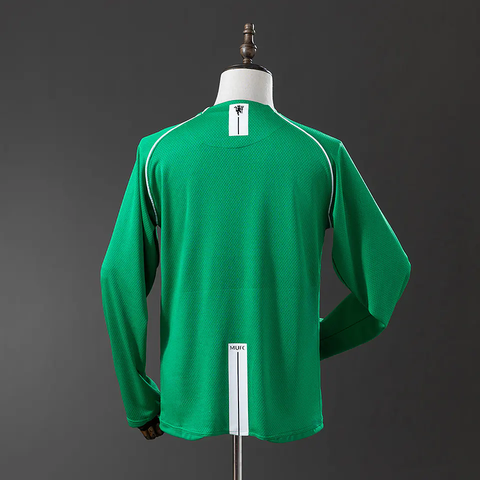 2007-08 Manchester United Green Goalkeeper Long Sleeve Jersey 2