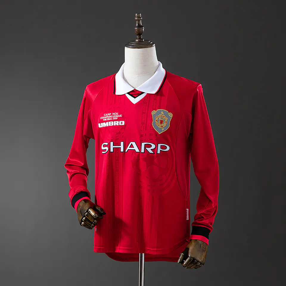 1998-99 Manchester United Champions League Long Sleeve Jersey 1