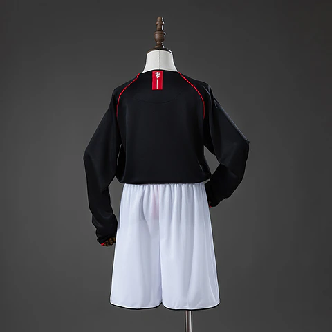 2007-08 Manchester United Away Long Sleeve Kids Kit