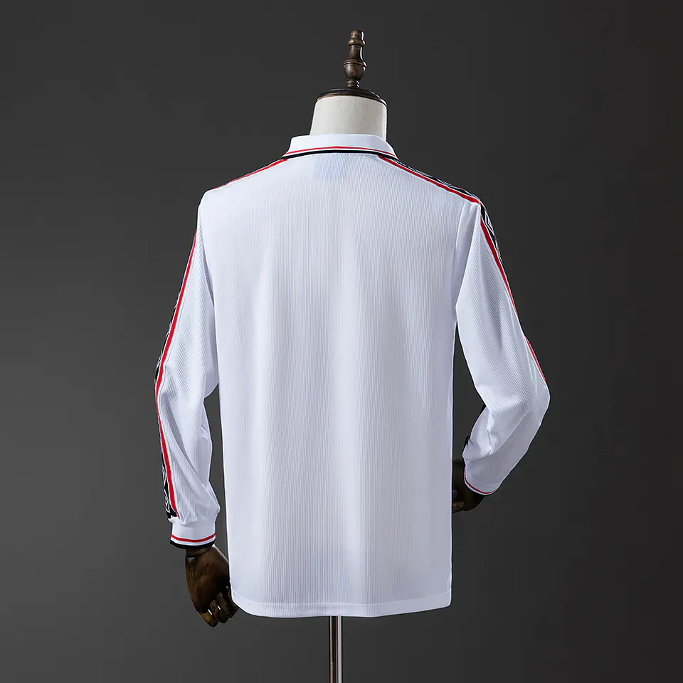 1998-00 Manchester United White Long Sleeve Jersey 2