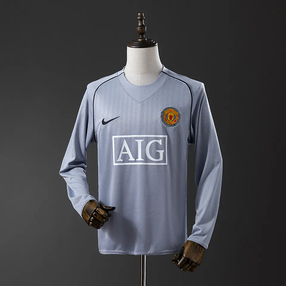 2007-08 Manchester United Grey Goalkeeper Long Sleeve Jersey 1
