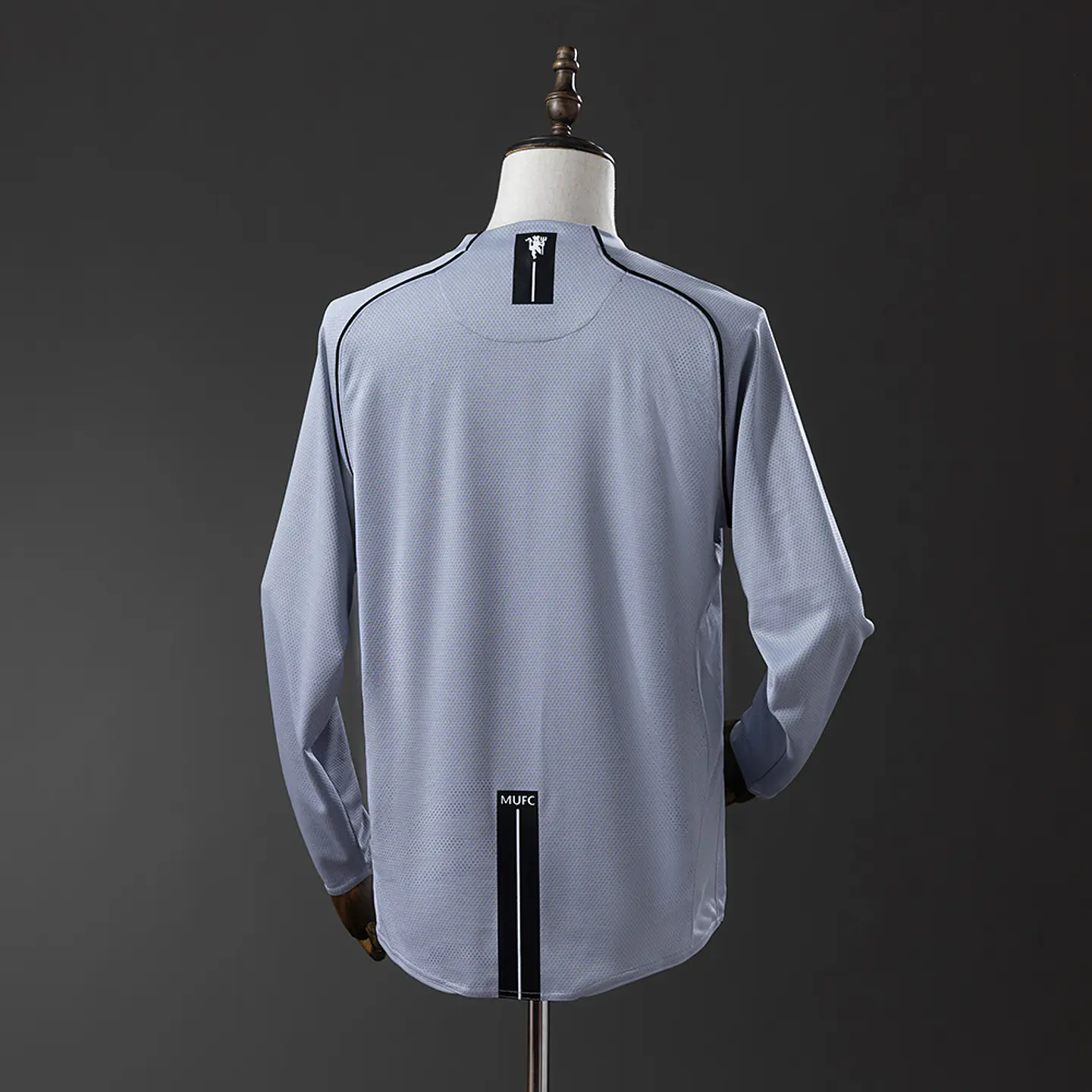 2007-08 Manchester United Grey Goalkeeper Long Sleeve Jersey 2