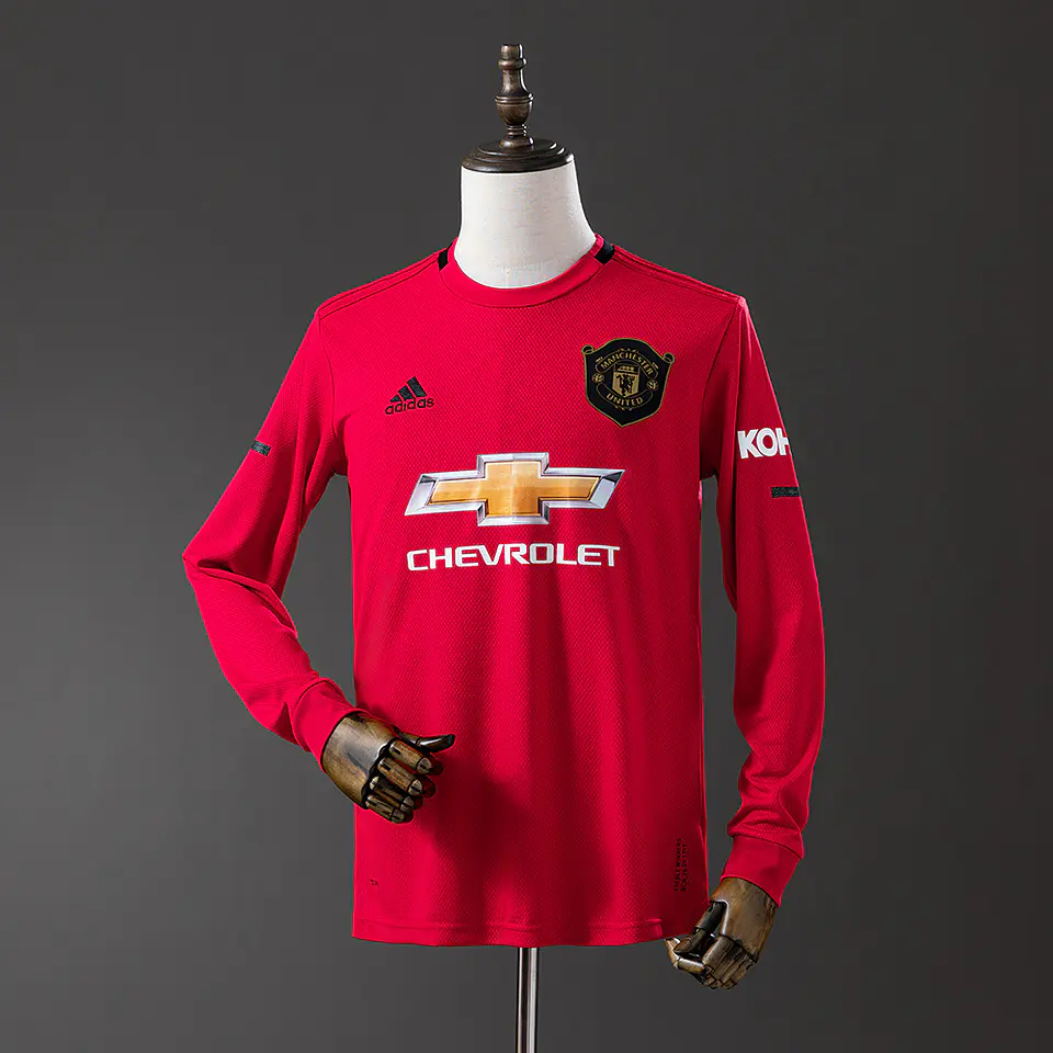 2019-20 Manchester United Home Long Sleeve Jersey 1