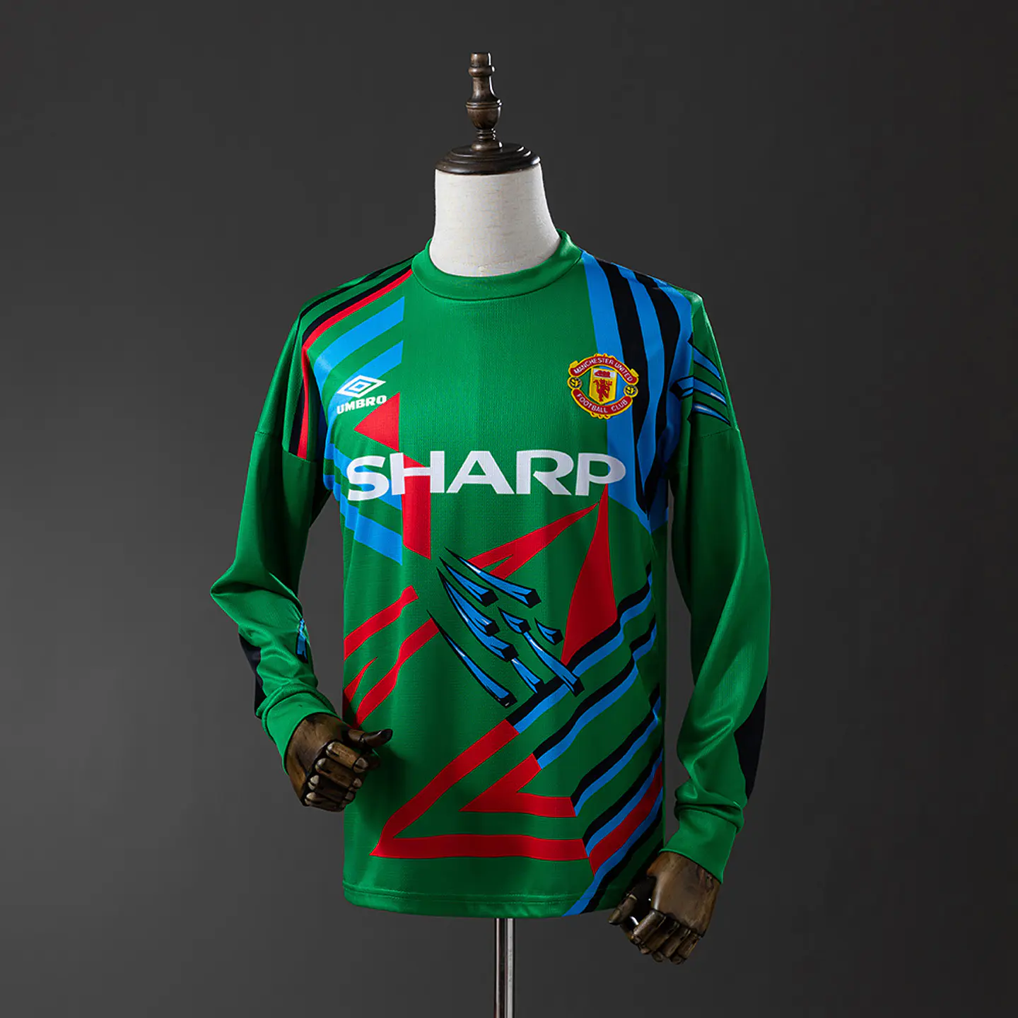 1992-94 Manchester United Green Goalkeeper Long Sleeve Jersey 1