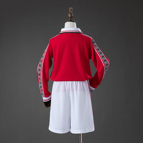 1998-00 Manchester United Home Long Sleeve Kids Kit