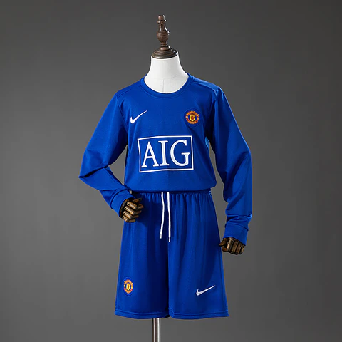 2008-09 Manchester United Third Long Sleeve Kids Kit