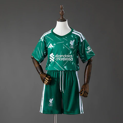 2026-27 Liverpool Green Goalkeeper Kids Kit