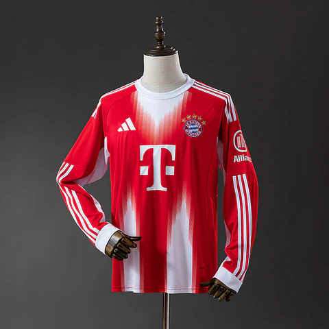 2025-26 Bayern Munich Home Long Sleeve Jersey