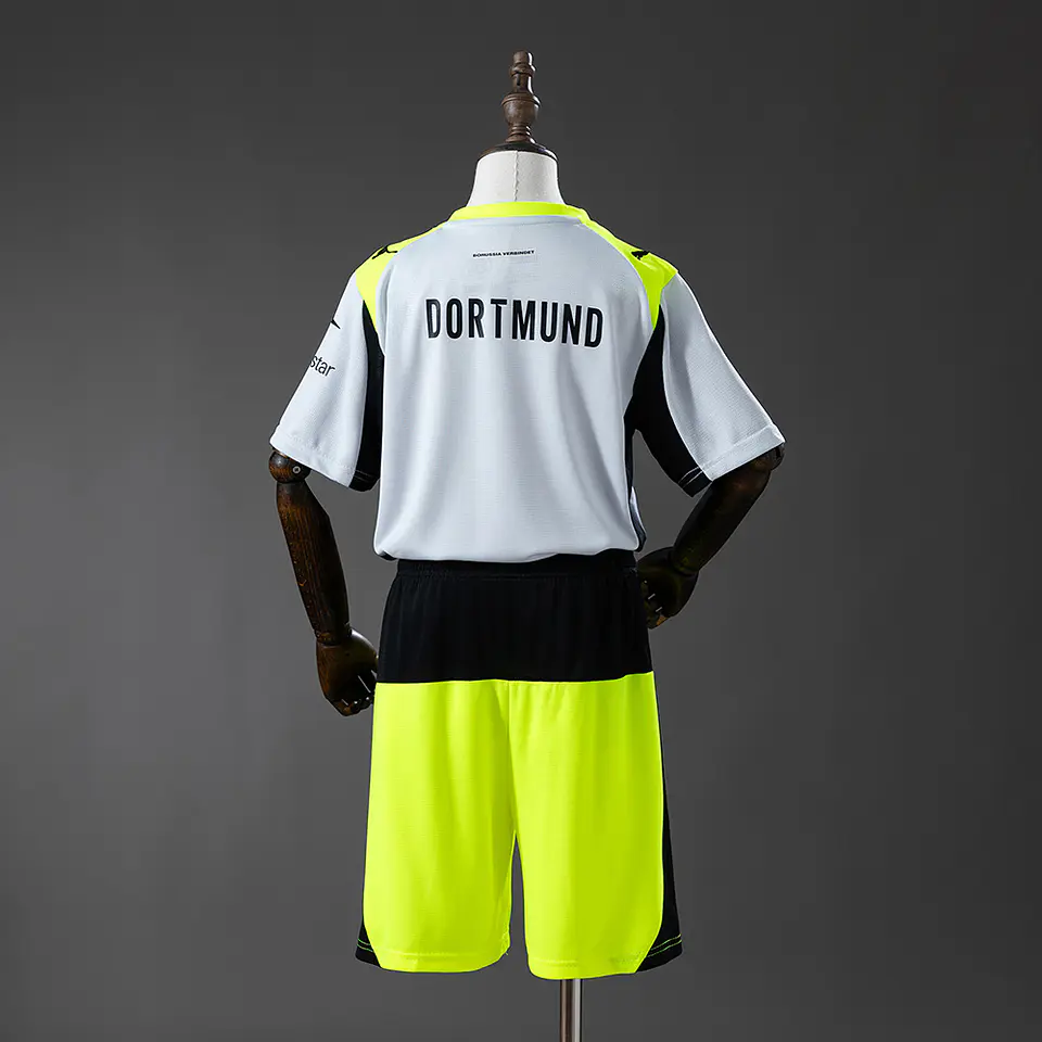 2025-26 Borussia Dortmund Away Kids Kit 2