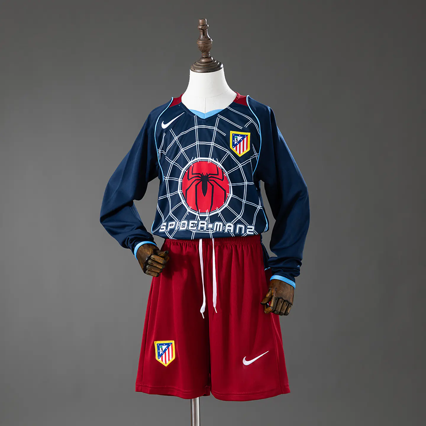2004-05 Atletico Madrid Away Long Sleeve Kids Kit 1