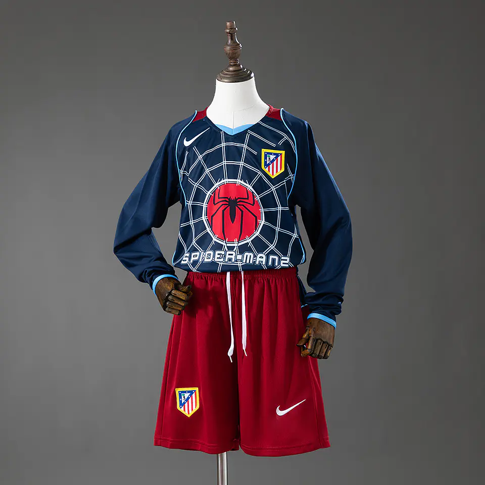 2004-05 Atletico Madrid Away Long Sleeve Kids Kit 1