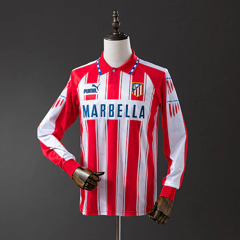 1994-95 Atletico Madrid Home Long Sleeve Jersey
