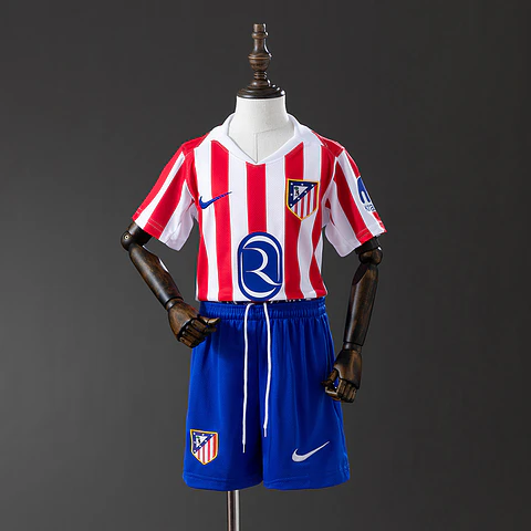2025-26 Atletico Madrid Home Kids Kit