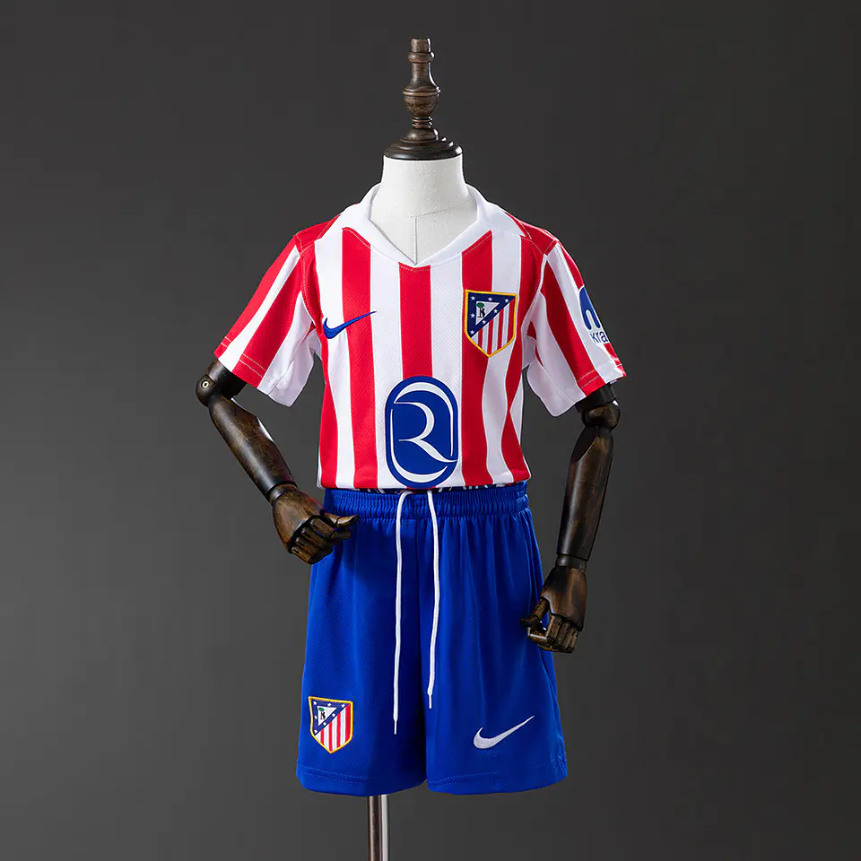 2025-26 Atletico Madrid Home Kids Kit 1