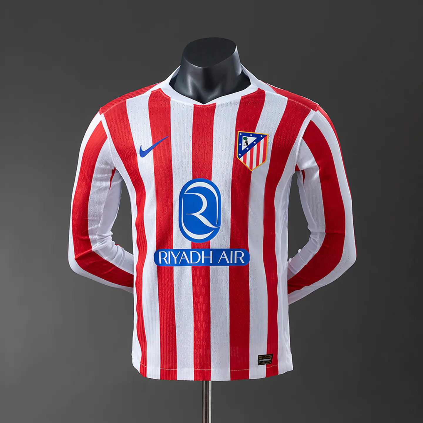 2025-26 Atletico Madrid Home Long Sleeve Player Edition Jersey 1