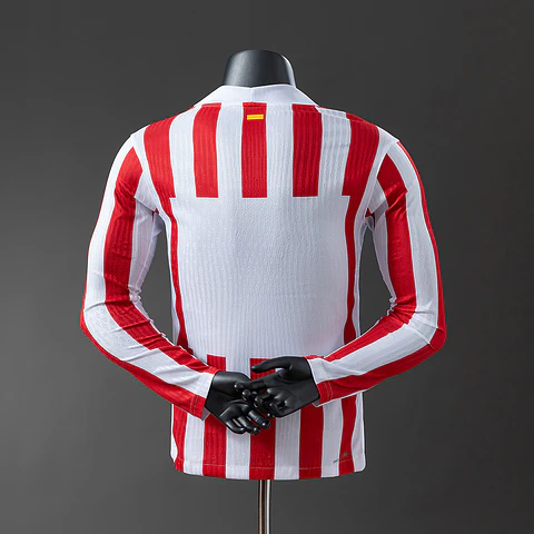 2025-26 Atletico Madrid Home Long Sleeve Player Edition Jersey