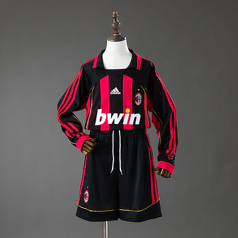 2006-07 AC Milan Home Long Sleeve Kids Kit