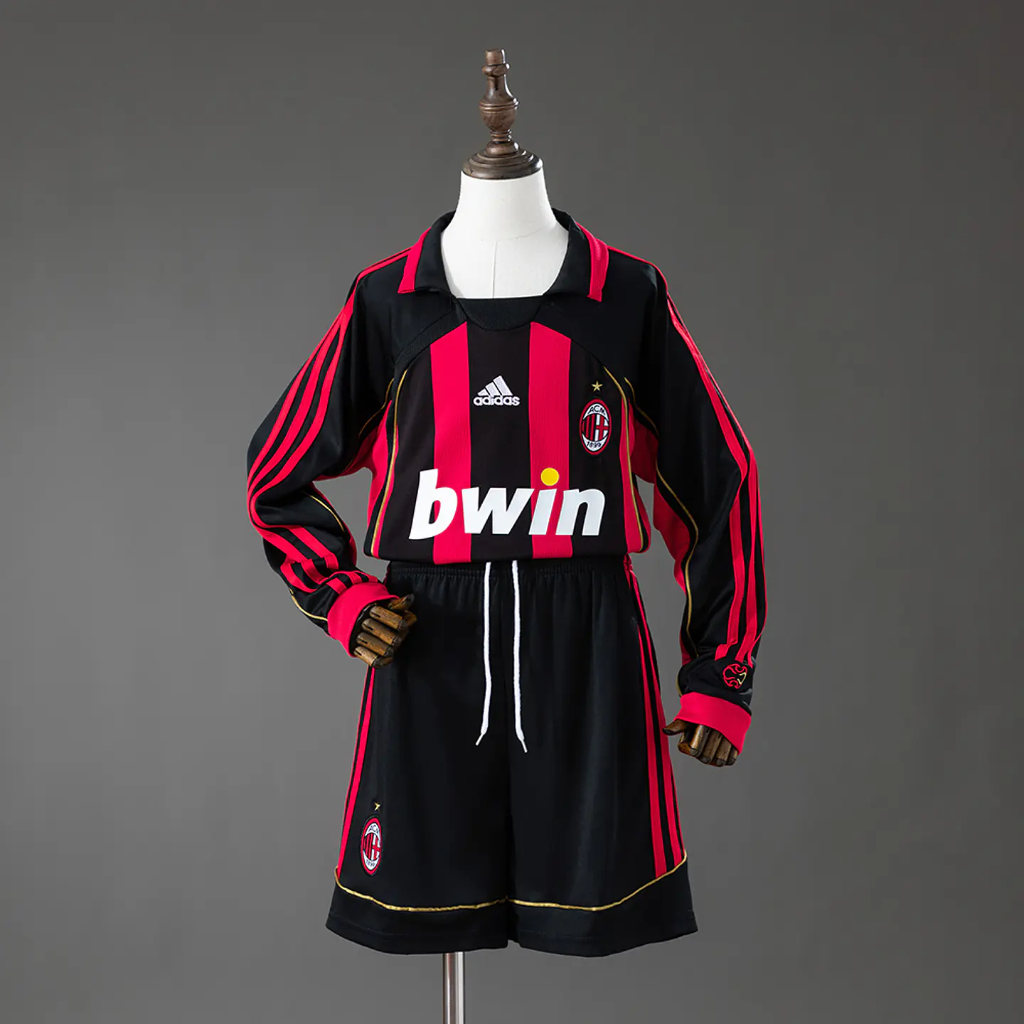 2006-07 AC Milan Home Long Sleeve Kids Kit 1