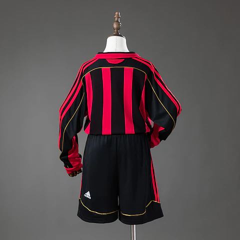 2006-07 AC Milan Home Long Sleeve Kids Kit