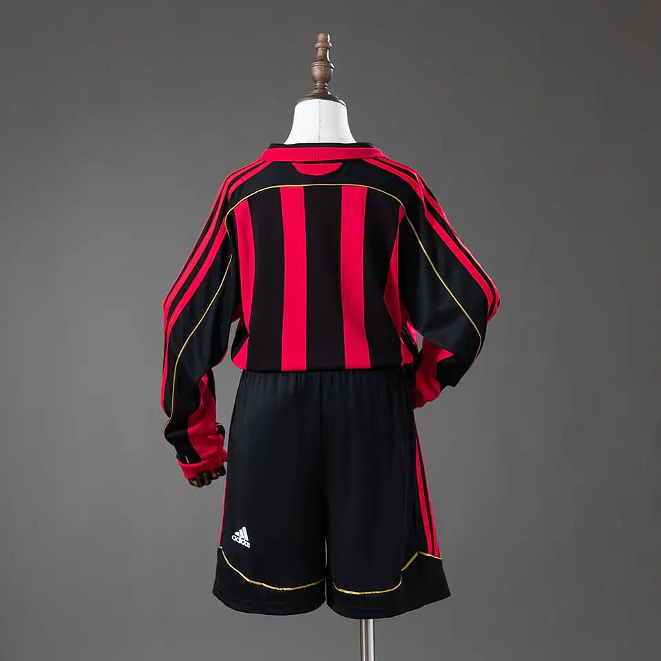 2006-07 AC Milan Home Long Sleeve Kids Kit 2