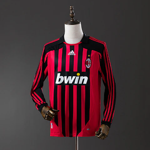 2007-08 AC Milan Home Long Sleeve Jersey