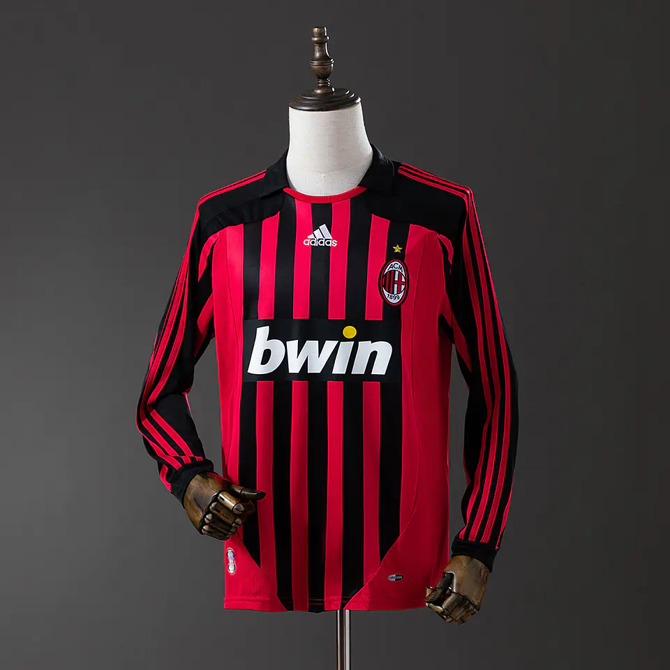 2007-08 AC Milan Home Long Sleeve Jersey 1