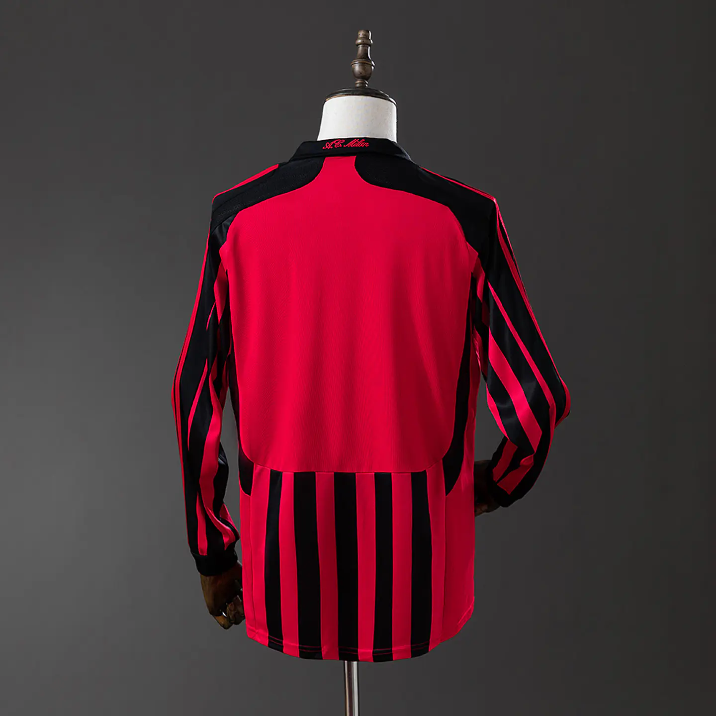 2007-08 AC Milan Home Long Sleeve Jersey 2
