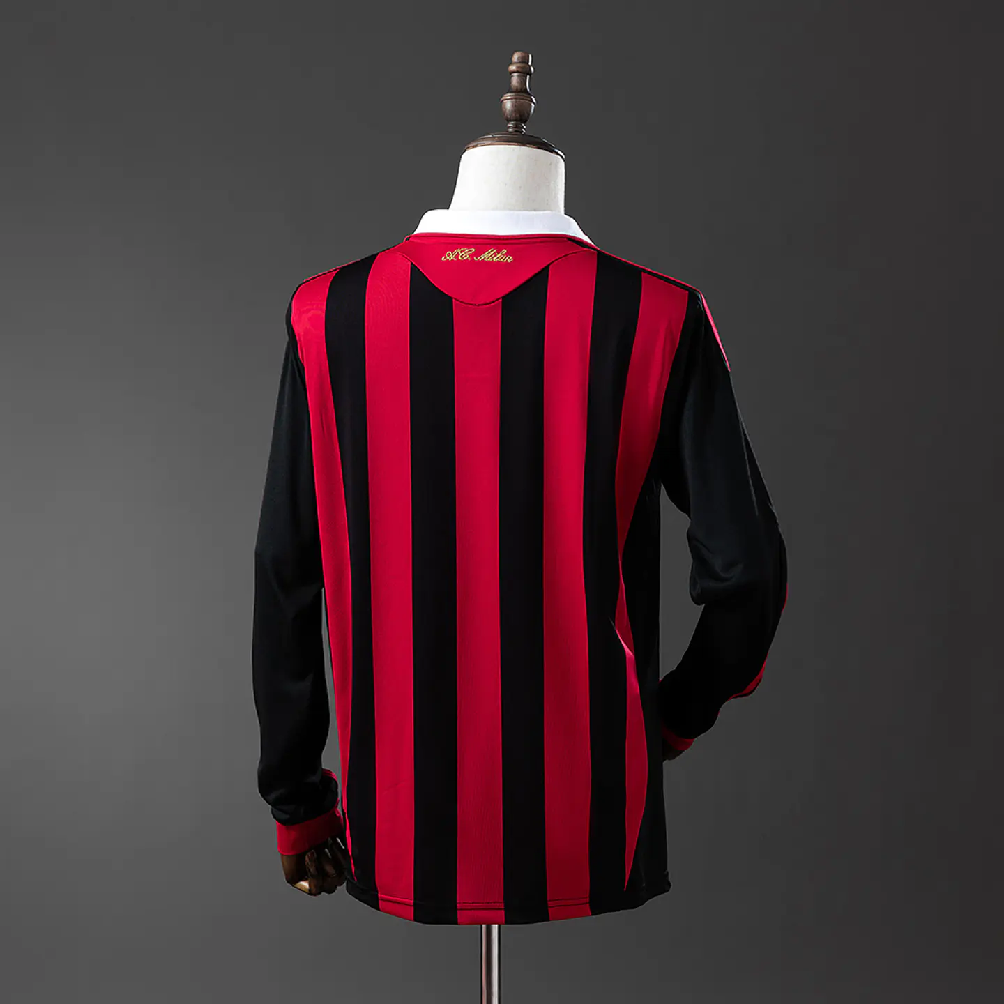 2009-10 AC Milan Home Long Sleeve Jersey 2