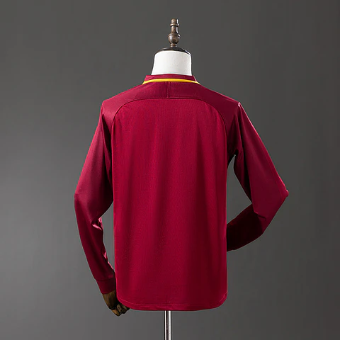 2017-18 AS Roma Home Long Sleeve Jersey