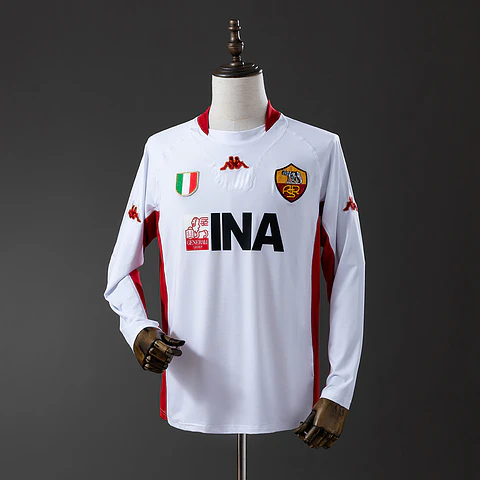 2001-02 AS Roma Away Long Sleeve Jersey