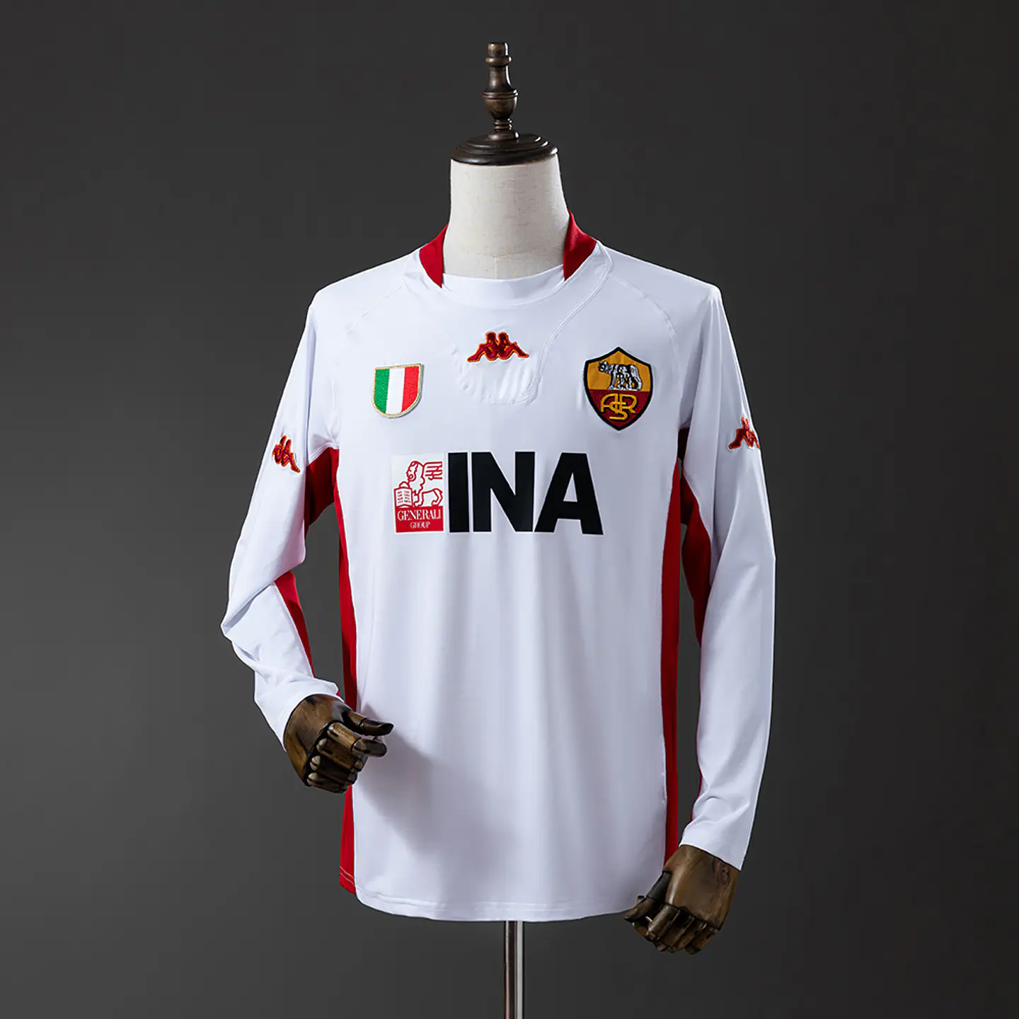 2001-02 AS Roma Away Long Sleeve Jersey 1