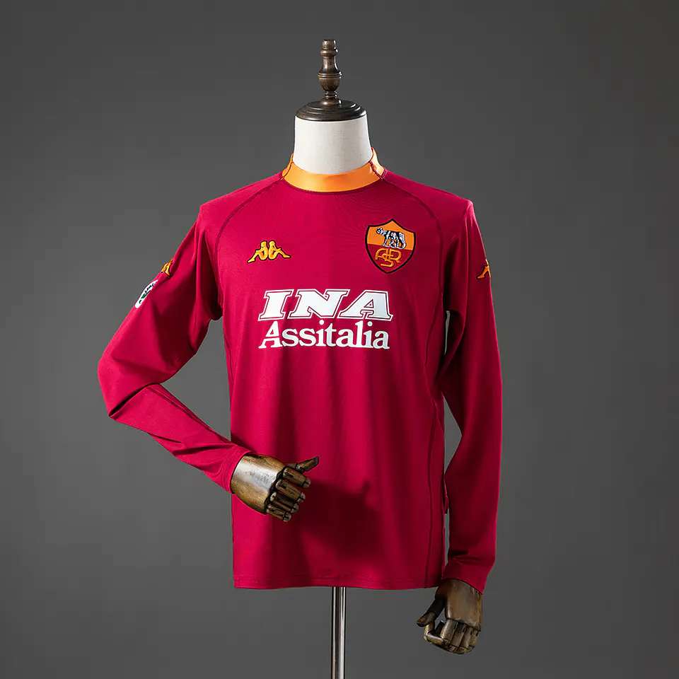 2000-01 AS Roma Home Long Sleeve Jersey 1