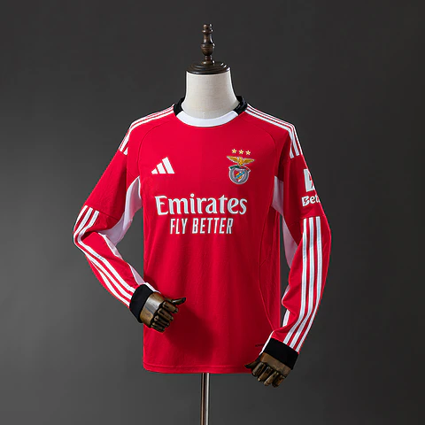 2025-26 Benfica Home Long Sleeve Jersey