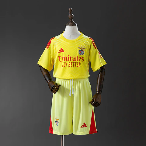 2025-26 Benfica Yellow Goalkeeper Kids Kit