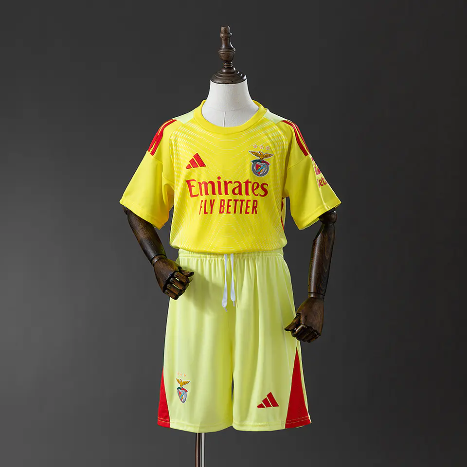 2025-26 Benfica Yellow Goalkeeper Kids Kit 1
