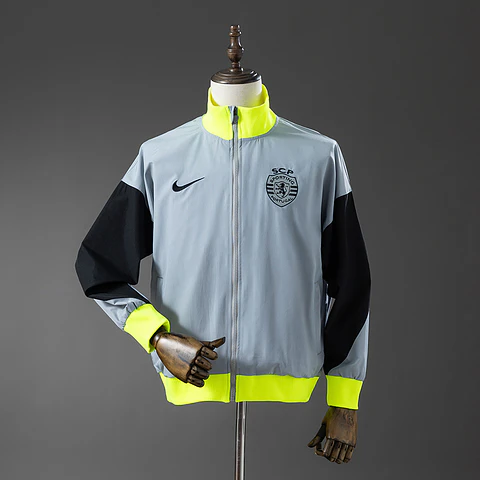 2025-26 Sporting Lisbon Grey Track Jacket
