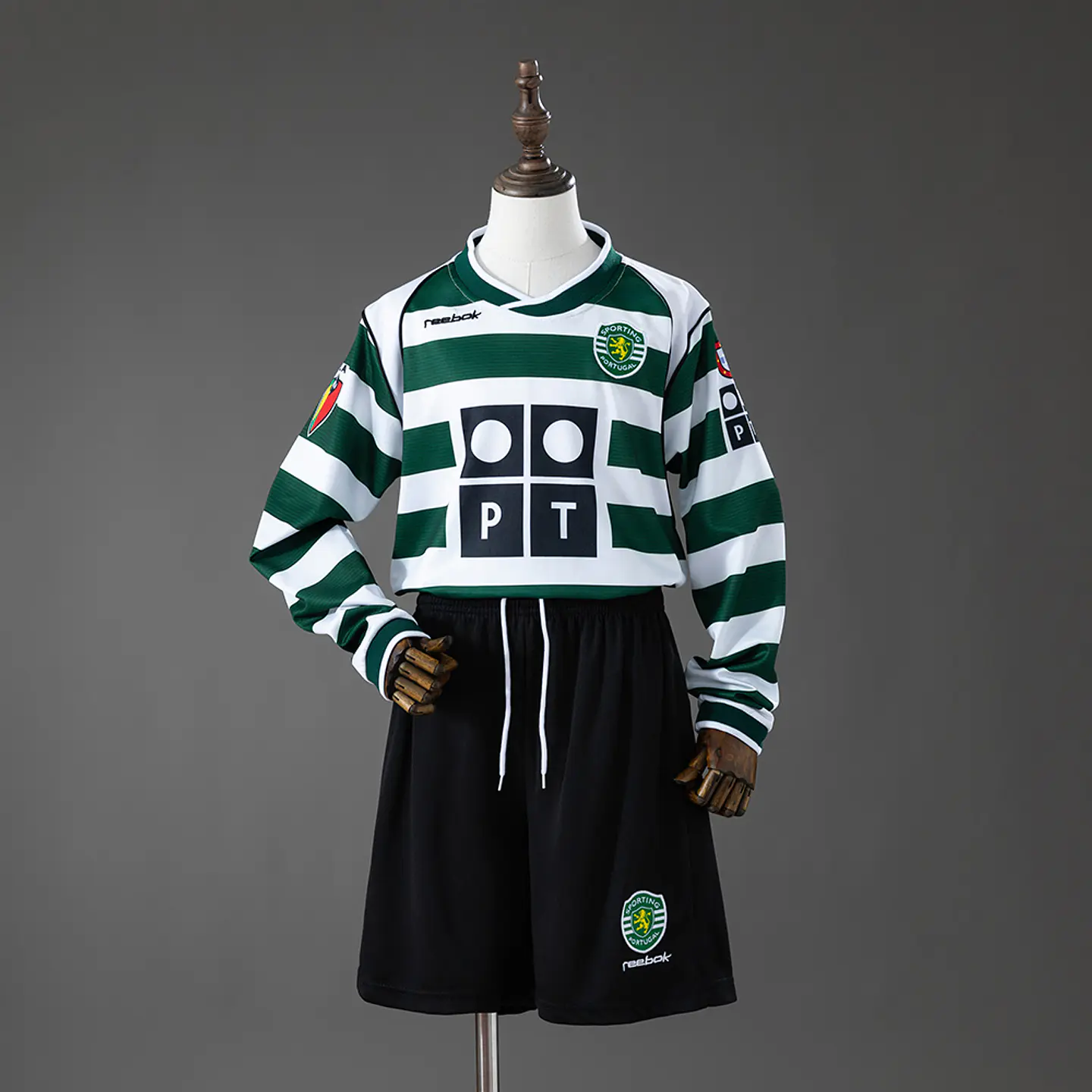 2002-03 Sporting Lisbon Home Long Sleeve Kids Kit 1