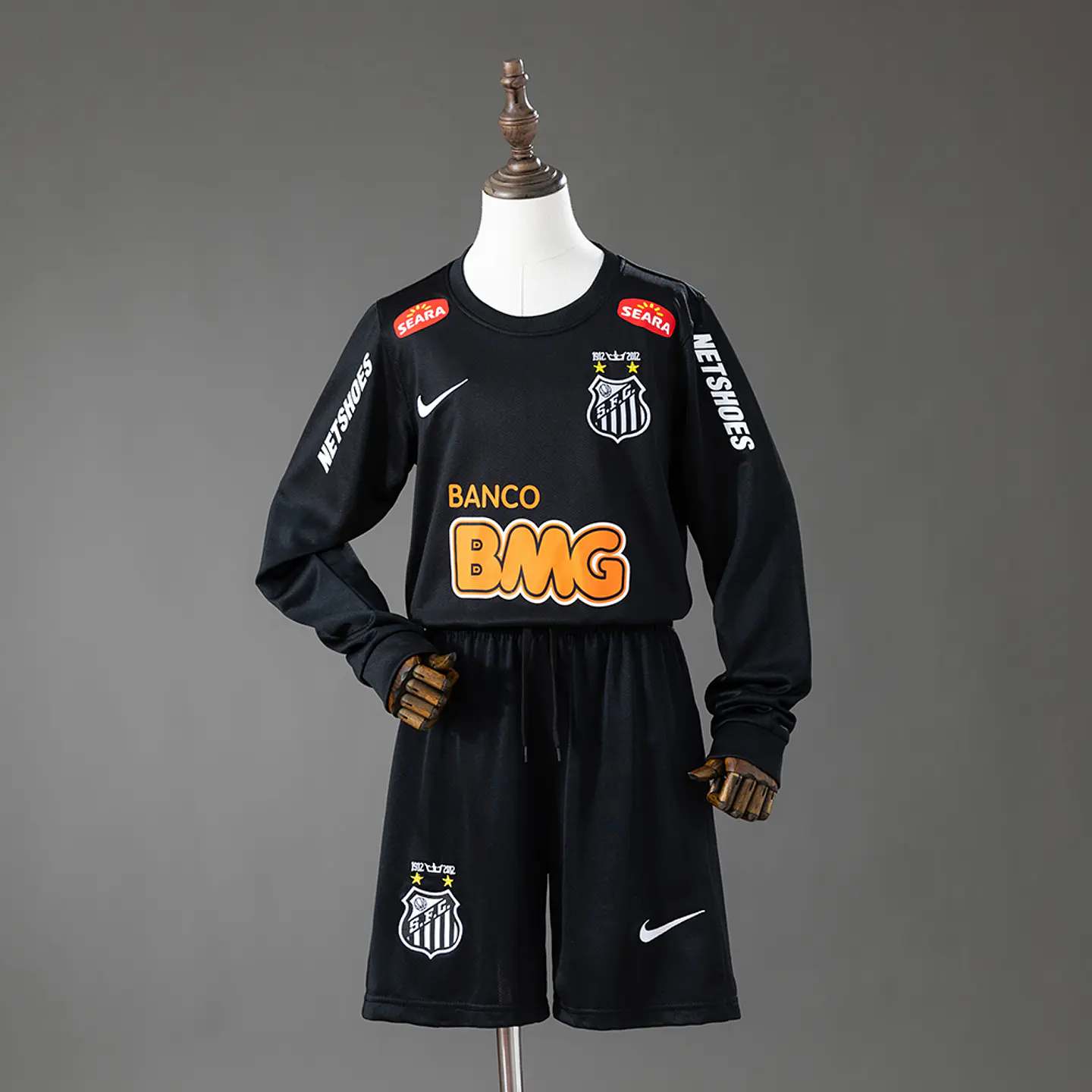 2012 Santos Black Long Sleeve Kids Kit 1