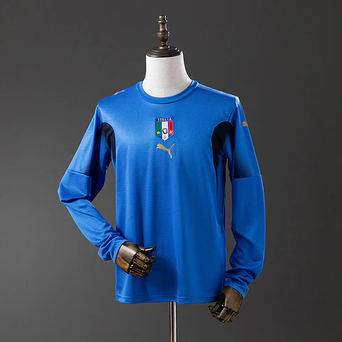 2006 Italy Home Long Sleeve Jersey