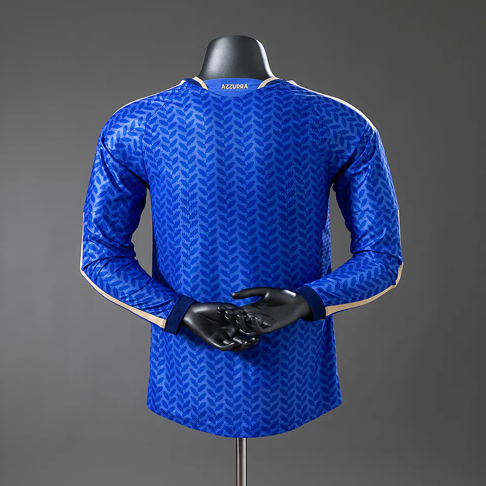 2026 Italy Home Long Sleeve Player Edition Jersey 2