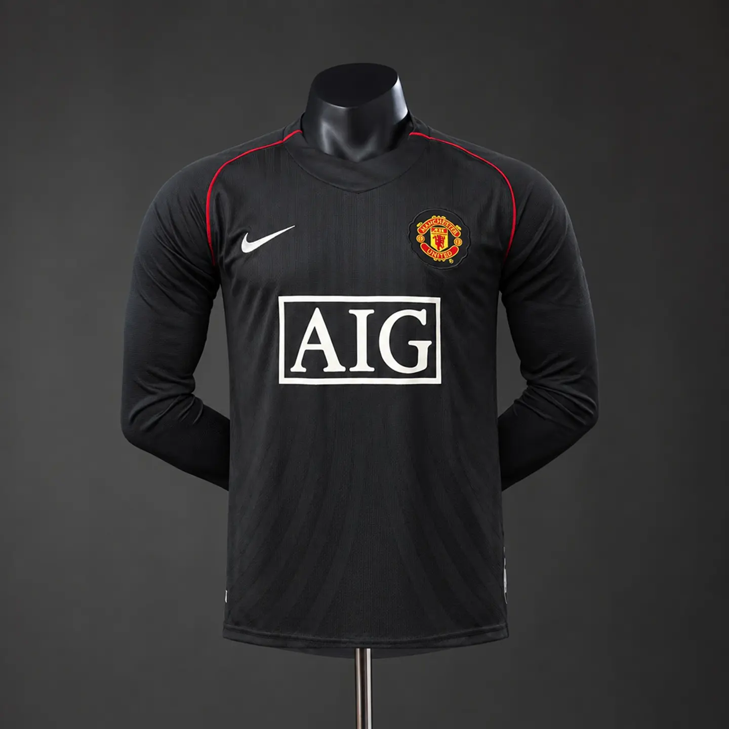 2007-08 Manchester United Away Long Sleeve Player Edition Jersey 1