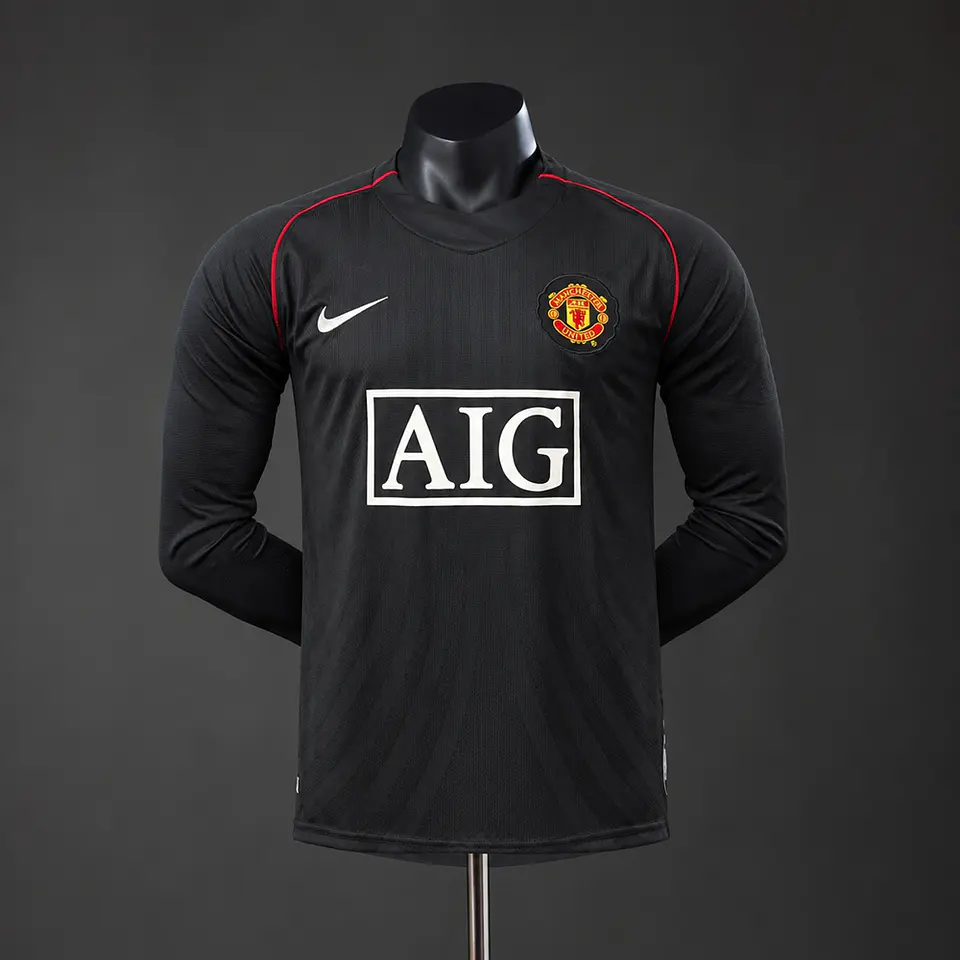 2007-08 Manchester United Away Long Sleeve Player Edition Jersey 1