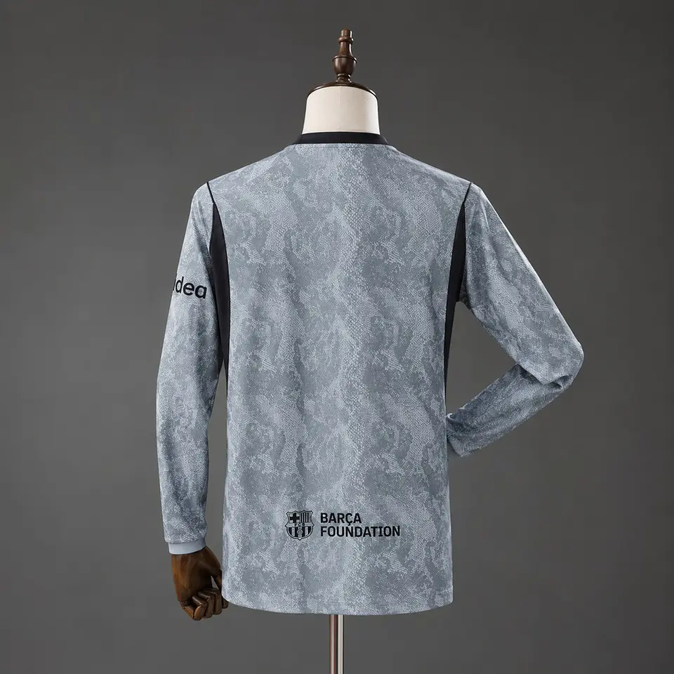 2026-27 Barcelona Grey Goalkeeper Long Sleeve Jersey 2