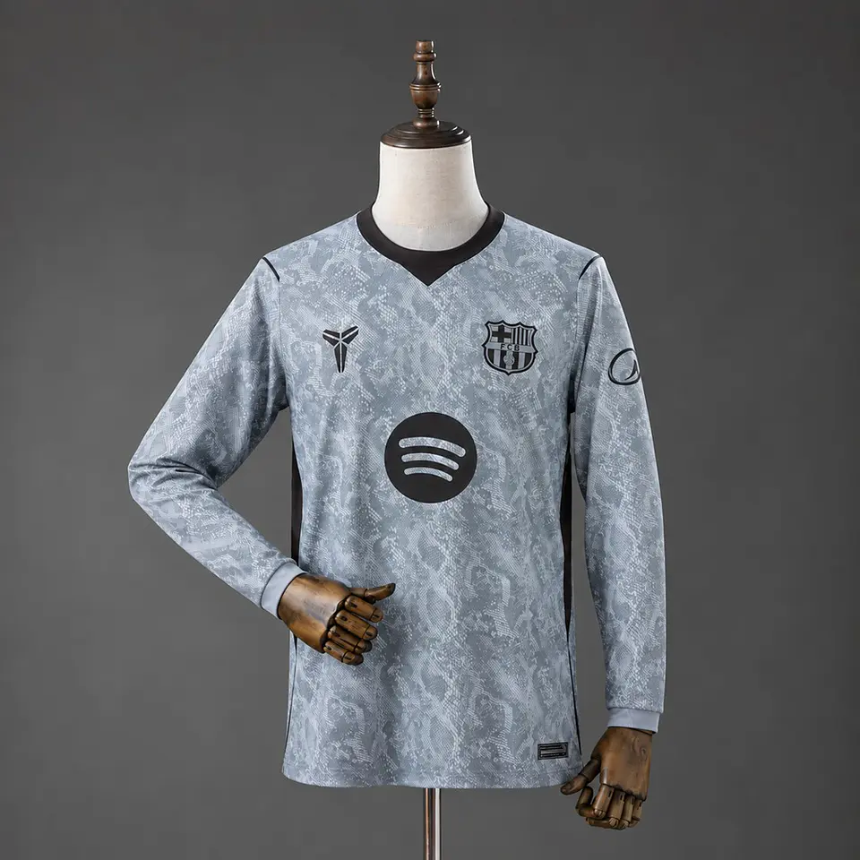 2026-27 Barcelona Grey Goalkeeper Long Sleeve Jersey 1